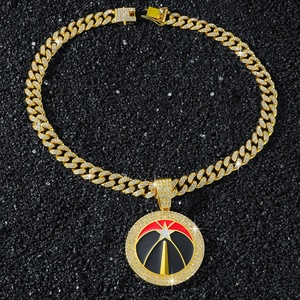 Colliers pendentifs de championnat des <span class=keywords><strong>Raptors</strong></span> de Toronto en gros, colliers de haute qualité, style hip-hop, chaîne cubaine - Product Image 2