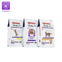 Pochette personnalisée à fond plat avec fermeture éclair en PET/PE pour friandises pour chien, sac en plastique Mylar de qualité alimentaire 500g 1kg avec fenêtre
