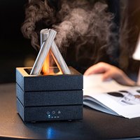 Diffuseur d'arômes Campfire 280ML, humidificateur d'air à flamme de cheminée, diffuseur de brume froide aux lumières colorées pour la maison et le bureau