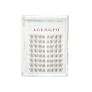 AGENGPO <span class=keywords><strong>Pestañas</strong></span> Postizas Hechas a Mano <span class=keywords><strong>de</strong></span> Lujo, Naturales, Negras y Marrones, Sin Pegamento, Estilo Micro Fox, Naturales, Alargadoras y Ligeras - Product Image 5