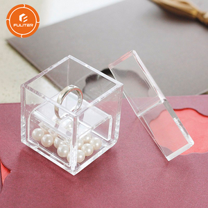 Hộp Nhựa Cứng Bán Chạy Kẹo Nhật Bản Bán Quà Cưới Giấy Nghệ Thuật Acrylic Lớn Và Các Tông Màu Xám Hiển Thị Với Nắp 55x55x55mm - Product Image 2