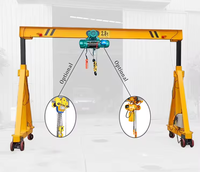 Grue portique électrique portable d'extérieur avec palan, capacité 10T, engrenage central, facile à déplacer pour usines, entrepôts, construction