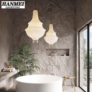 Lámpara Colgante LED Blanca Cálida de Estilo Japonés Wabi-Sabi, Retro Moderna, Simple, de Tamaño Mediano, para Casa, Restaurante, Cafetería, Bar, Sala de Exposiciones - Product Image 1