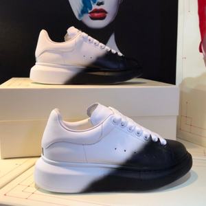 Men's and women's platform shoes black and white color sport shoes luxurious designer lace-<b>up</b> skate shoes - Product Image 4