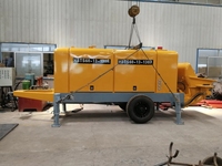 Pompe à béton diesel sur remorque MINLE HBTS60 à double sortie 68m³/h 130kW Weichai avec hydraulique Rexroth en option pour la construction en hauteur