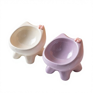 Mangkuk Kucing Super Lucu dengan Bentuk Pita dan Telinga Kucing, Mangkuk Makan Nasi Anjing, Wadah Makanan Kucing, Perlengkapan Hewan Peliharaan - Product Image 1