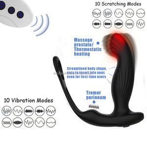 Neues Design Ferngesteuerter 10-Modi-Wackel- und Vibrations-Prostatamassager, Analplug für Männer, Penisring, vibrierender Butt Plug - Product Image 2