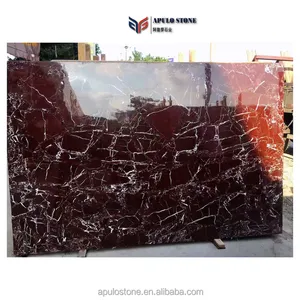 Customized Natural Marble Polished Red Rosso Levanto Marble Slab Red Levanto Marble Tiles