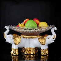 Nieuwe Creatieve Sculptuur Dier Hotel Decoratie Olifant Fruitschaal Standbeeld
