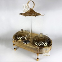 Chauffe-Plat de Luxe 12L en Acier Inoxydable, Double Récipient, pour Buffet, Mariage, Banquet, Restauration Hôtelière