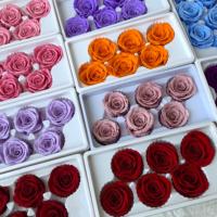 Roses éternelles de qualité supérieure, prix de gros, têtes de roses de 5 à 6 cm, roses éternelles naturelles pour la décoration de mariage, la Saint-Valentin