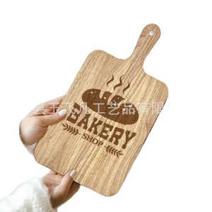 Plateau de service en bois massif avec poignée, couleur naturelle, usage restaurant, lot de 15 planches à découper pour présentation alimentaire - Product Image 5