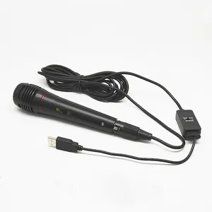 Mikrofon ile On/Off anahtarı kablolu Karaoke mikrofon ile 16.4ft XLR kablo usb mikrofon kondenser için PS4/PS3/PS2/PC/xbox one