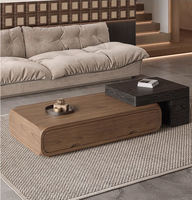 Table basse en bois de noyer pour salon, idéale pour une utilisation à domicile dans les petits espaces, un ensemble de table à thé moderne et simple en bois massif