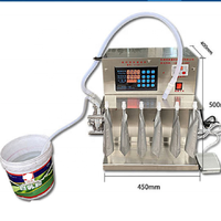 Machine de remplissage semi-automatique à 2 têtes pour sachets de lessive liquide de 2L et 5L avec bec verseur