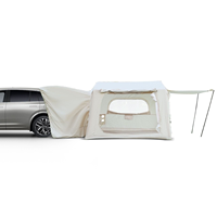Tente de queue de SUV auto-gonflable en stock, abri noir enduit, protection solaire et pluie pour camping en extérieur et voyages en autonomie