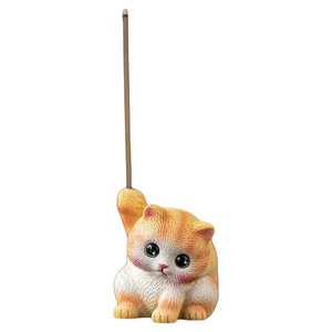 Brûleur d'encens en céramique en forme de chaton mignon, diffuseur d'aromathérapie, décoration créative pour la maison, décoration zen pour la cérémonie du thé - Product Image 4