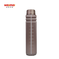 Bouteille plate en HDPE de 1000 ml vide pour huile moteur à essence, avec bouchon à vis respirant, pompe sans air, emballage liquide industriel