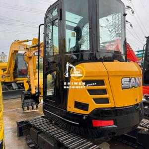 Mini-excavatrice sur chenilles SY35u d'occasion de Chine, moteur Yanmar Euro 5, faible nombre d'heures de fonctionnement, pompe moteur principale garantie 1 an, prix compétitif - Product Image 5