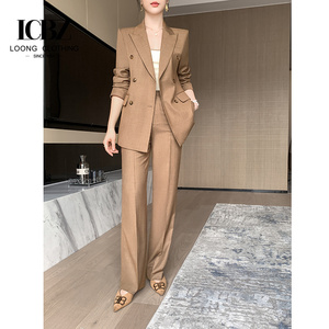 Conjunto de <span class=keywords><strong>Traje</strong></span> de Alta Gama <span class=keywords><strong>para</strong></span> Mujer, Nuevo Estilo, Pantalones Anchos a la Moda, Apto <span class=keywords><strong>para</strong></span> Mujeres Bajas, <span class=keywords><strong>Traje</strong></span> Profesional <span class=keywords><strong>Formal</strong></span> e Informal - Product Image 3