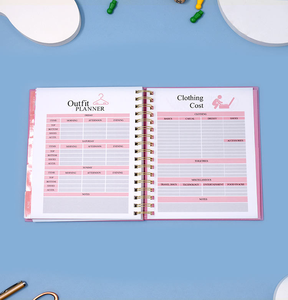 สมุดวางแผนรายสัปดาห์ลายดอกไม้น่ารัก พร้อมบันทึกการลด<span class=keywords><strong>ภาษี</strong></span>และติดตามค่าเสื้อผ้า สำหรับผู้หญิงและนักเรียน - Product Image 6
