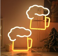 Décoration lumineuse LED néon en forme de papillon avec alimentation USB, en matériau PC, lumières colorées pour les fêtes d'anniversaire des enfants, éclairage nocturne
