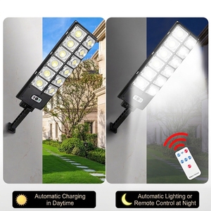 Lampada Solare <span class=keywords><strong>LED</strong></span> da Esterno 1200 Watt, Potente Luce Solare con 504 <span class=keywords><strong>LED</strong></span>, 3 Modalità, Telecomando, Impermeabile, per Giardino e Strada - Product Image 6