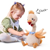 Jouets musicaux amusants pour enfants Tumama, poussin en peluche, jouets à torsion du cou, enregistrement vocal, répétition, musique apaisante, jouet dansant poussin