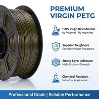 Filamen Printer 3D PETG Premium Grosir Pabrik 1.75mm Ketahanan Tinggi Bahan Cetak 3D Kelas Industri OEM HIJAU Zaitun