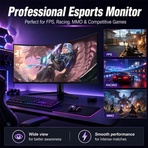 Moniteur de jeu incurvé ultra-large 5K R&E 49 <span class=keywords><strong>pouces</strong></span> professionnel 3000:1 VA Super Wide Screen LCD 240Hz 1ms 120% SRGB USB-C - Product Image 3