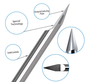 Jr151 Cnc Cutter Carbide V-Type Gravure Router Bits Voor Roestvrij Staal Aluminium Hout