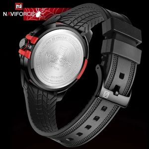 Naviforce 9215 Montre Pour Hommes Mode Montres À Quartz Hommes Silicone Étanche Calendrier <span class=keywords><strong>Semaine</strong></span> Affichage Date Auto Montre-Bracelet - Product Image 3