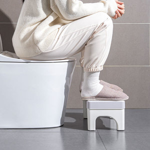 Thickened Toilet <b>Stool</b> Standard Size White Gray Blue Modern Footrest <b>Step</b> <b>Stool</b> For Bathroom Safety Equipment - Product Image 1