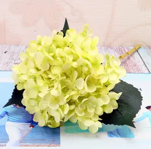Tête de fleur d'hortensia artificielle en gros fleur d'hortensia en soie pour la décoration de mariage