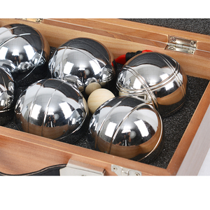 Archaize Bocce <span class=keywords><strong>Set</strong></span> 6 Bóng 73 Mét Thép Không Gỉ Bocce Balls <span class=keywords><strong>Petanque</strong></span> Boules <span class=keywords><strong>Set</strong></span> Với Trường Hợp Bằng Gỗ - Product Image 2
