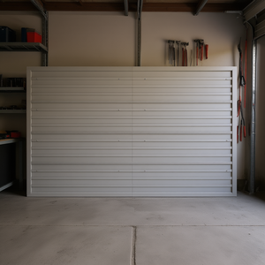 Paneles de Slatwall de 12 pulgadas de alto x 48 pulgadas de largo, PVC gris, organizador de pared para garaje, diseño industrial para almacenamiento y exhibición - Product Image 2