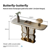 Console de table moderne de luxe en pierre simple et créative Table d'entrée en marbre pour le salon couloir design haut de gamme