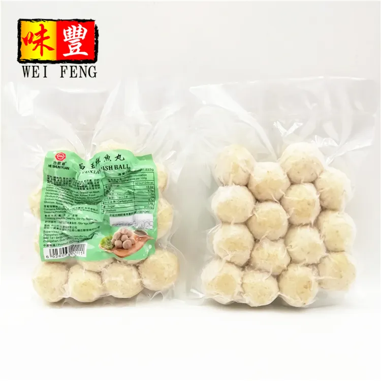 Сертификация HACCP, китайский вакуумный мешок, 225 г, Bai Yuxian, рыбный шарик, замороженный