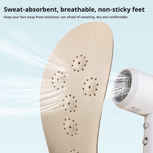 Plantillas de Cuero Vacuno y Piel de Oveja para Zapatos, Plantillas Deportivas de Látex con Soporte de Arco, Almohadillas para Zapatos que Absorben los Impactos, Plantillas para Fascitis Plantar - Product Image 5