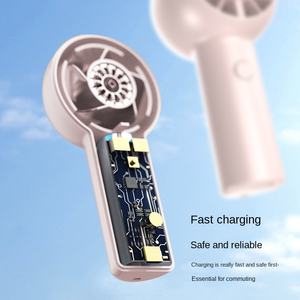 Handheld Compact Fan Bladeless Cold Air Handheld Fan Portable Carry Small Mini USB Rechargeable Mute Electric Fan - Product Image 3