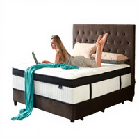Matelas en latex durable fabriqué en Chine pour hôtel, matelas en boîte, taille simple, king, queen, matelas à ressorts ensachés en gel, mousse à mémoire de forme
