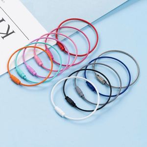 Đầy Màu sắc dây thép không gỉ chủ Vòng vít khóa Móc Chìa Khóa dây cáp dây thừng móc khóa ngoài trời cắm trại công cụ Móc Hành <span class=keywords><strong>L</strong></span>ý tag - Product Image 2