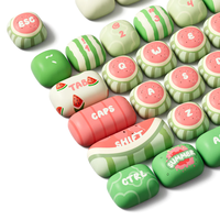 Akko Watermelon Keycap Set 5-side Dye Sub Custom PBT Keycaps Language MOG Green Keycaps