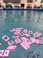 Jeu de tuiles de mahjong flottantes en EVA de luxe moderne, personnalisé en usine, qualité professionnelle, étanche, pour jeux de piscine estivaux