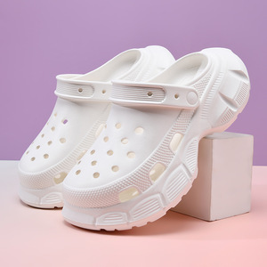 Women's Platform <b>Clogs</b> White Thick Sole 5Cm Breathable Non Slip Beach Shoes - Product Image 1