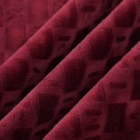 Tissu jacquard tricoté en polaire Sherpa 100 % polyester double face épais OEM/ODM pour vêtements d'extérieur/couvertures pour filles