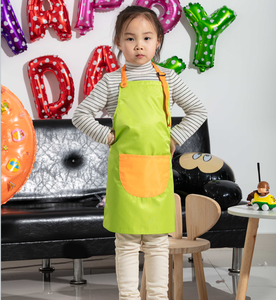 <span class=keywords><strong>Cocina</strong></span> personalizada cocinar hornear pintura niños niñas impermeable correas ajustables bolsillo Multicolor sublimación niños Chef <span class=keywords><strong>delantal</strong></span> - Product Image 4