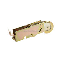 Roulette de porte coulissante en acier style moderne, 2 roues, avec revêtement en zinc/fini poli, faible bruit, épaisseur 4 mm, vente chaude