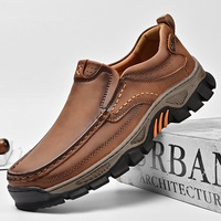 Mocassins en cuir véritable à imprimés animaliers pour hommes, chaussures habillées à enfiler, plates, antidérapantes, respirantes, pour l'hiver, l'été et l'automne