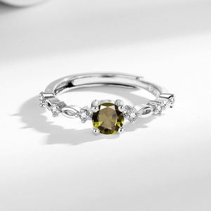 Anillo de Diamantes Ajustable de Alta Calidad, Anillo de Compromiso con Zirconia de Colores, Joyería de Moda para Mujer - Product Image 2